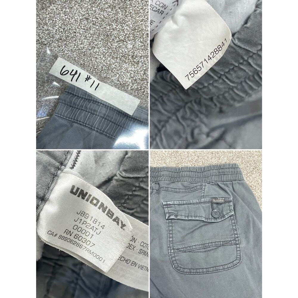 Y2K Indie Sleaze UNIONBAY Cargo Shorts Relaxed Fit Size M Gray Utility Gorpcore - Picture 12 of 13